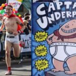 a trainee solicitor broke a 14 year old marathon record held by dracula archie hunt ran 22741 dressed as captain underpants
