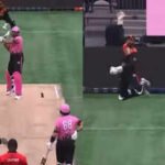 ali khans wide ball goes for six screengrabs