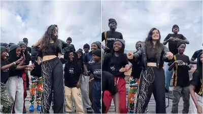 these kids stole my heart bhagyashri borse dances with triplets ghetto kids for operation ganga fb