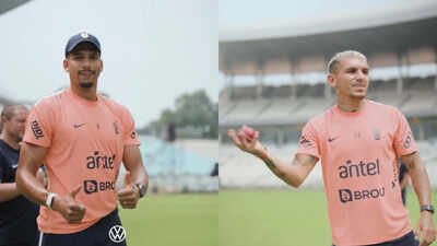 two time fifa world cup champion uruguay play cricket at eden gardens screengrabs